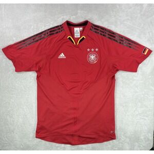 Vintage Germany Jersey Mens Large Red Away Soccer Adidas National Team DFB 2000s